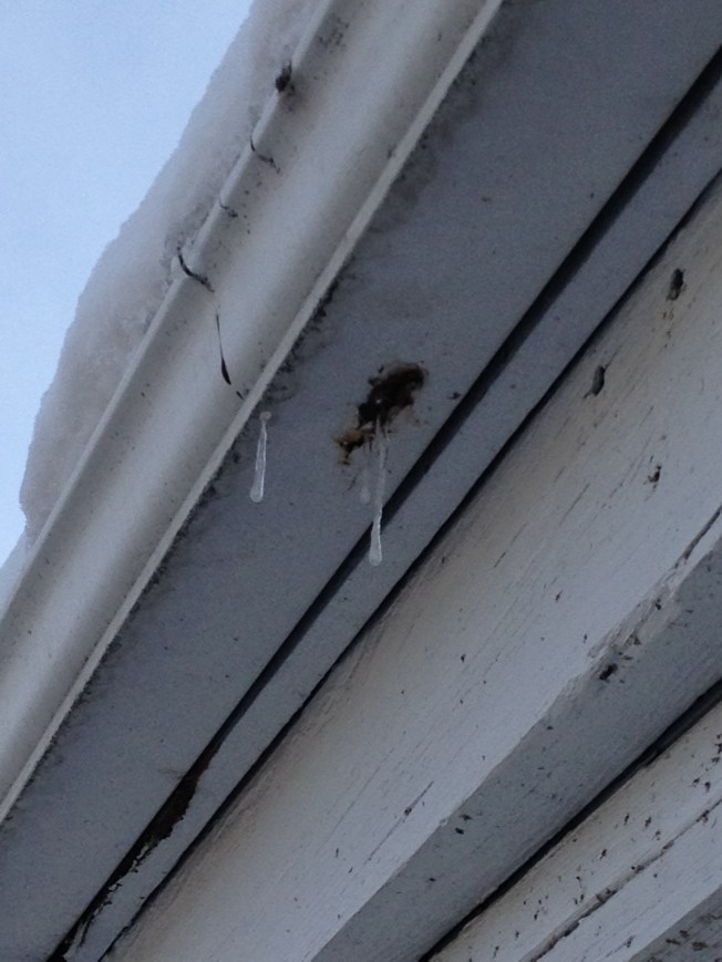 icicle gutter hole